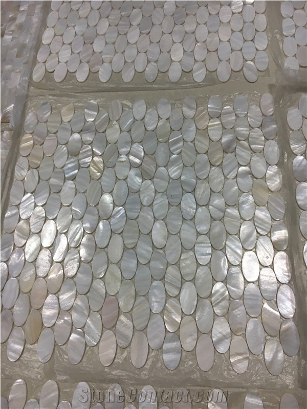 Pure White Mother Of Pearl Shell Backsplash Mosaic Tile Bath