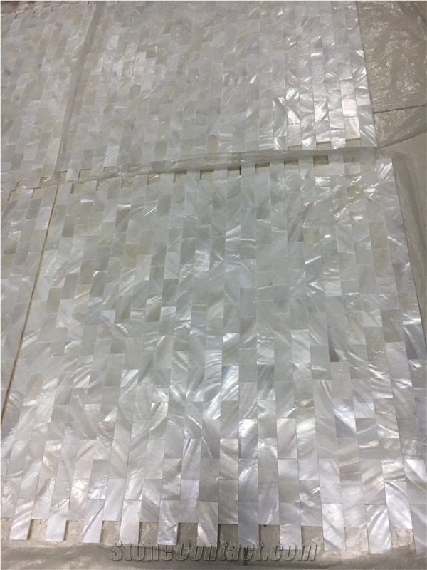Pure White Mother Of Pearl Shell Backsplash Mosaic Tile Bath