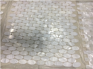 Pure White Mother Of Pearl Shell Backsplash Mosaic Tile Bath