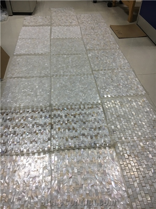Pure White Mother Of Pearl Shell Backsplash Mosaic Tile Bath