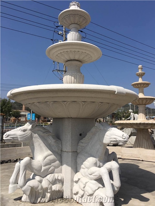 stone water features sculptured limestone garden fountain