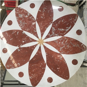 travertino floor waterjet medallion romano carpet rosettes