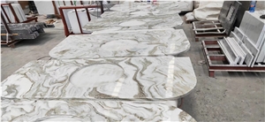 white marble prefab hotel bath vantity top palissandro top