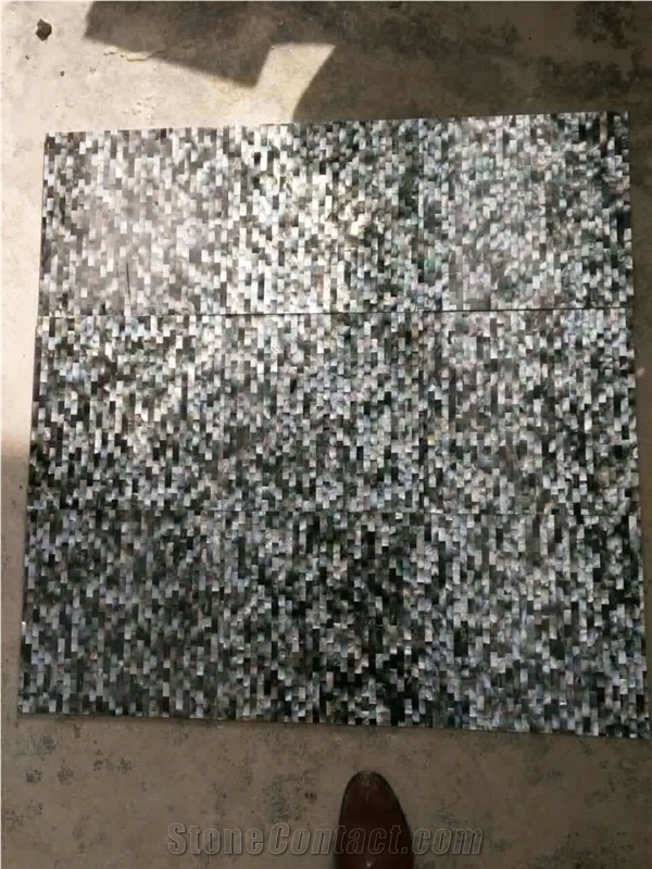 White Water-Jet Herringbone Mother Of Pearl Shell Mosaic