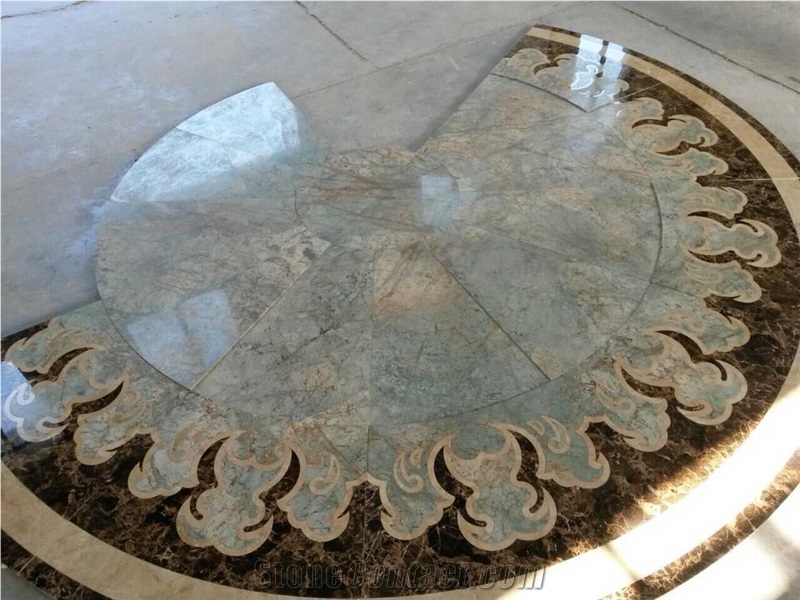 Marble Waterjet Cut Floor Medallions