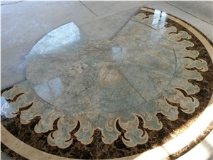 Marble Waterjet Cut Floor Medallions