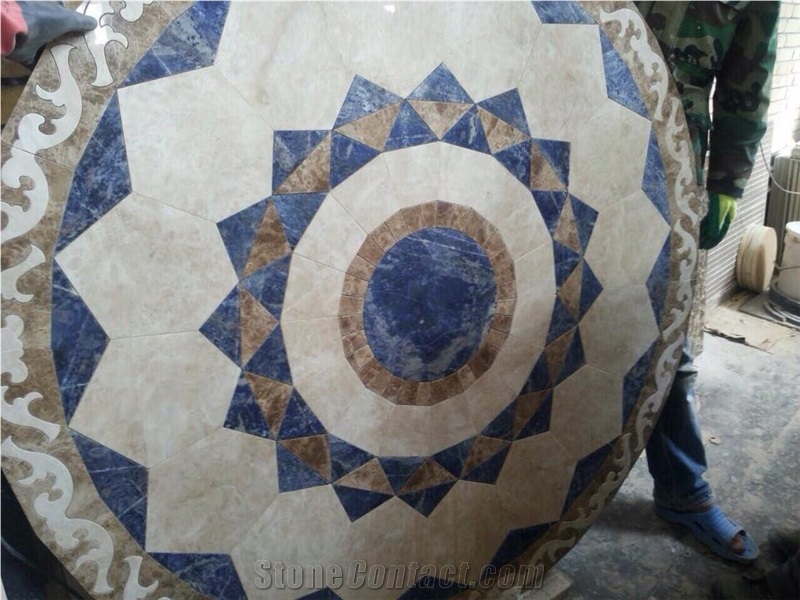 Marble Waterjet Cut Floor Medallions