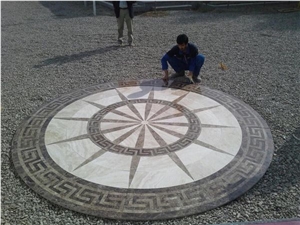 Marble Waterjet Cut Floor Medallions