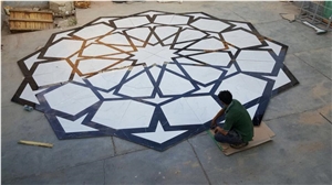Marble Waterjet Cut Floor Medallions