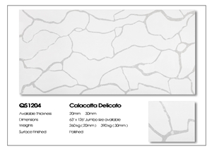 1206 Calacatta Fresco Artificial Stone Slabs