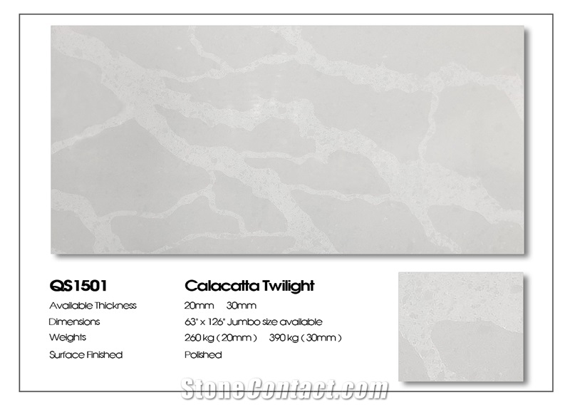 1209 Calacatta Vagli Artificial Quartz Calacatta Slabs