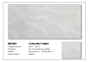 1209 Calacatta Vagli Artificial Quartz Calacatta Slabs