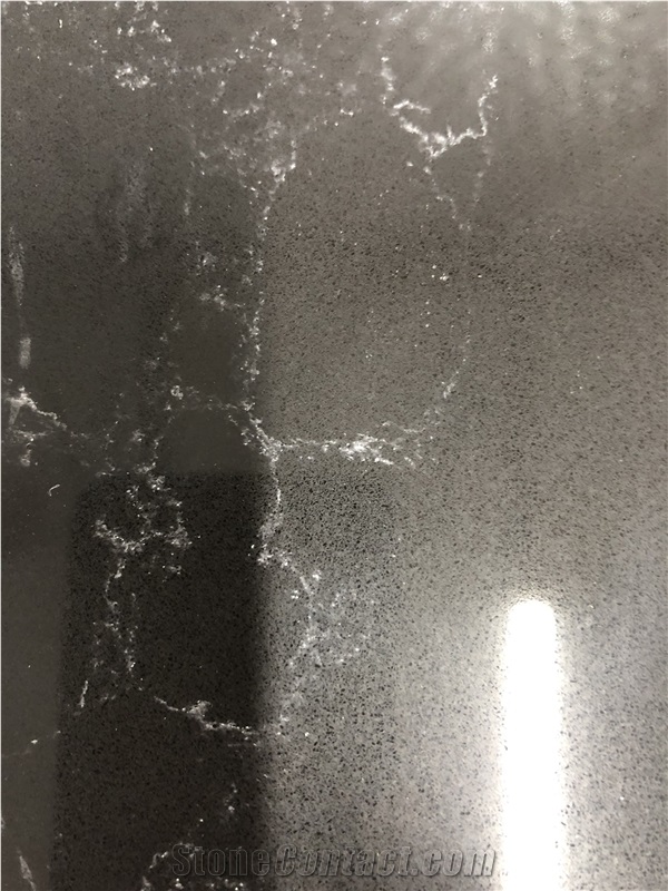 Broadway Black Artificial Quartz for Countertop, Table