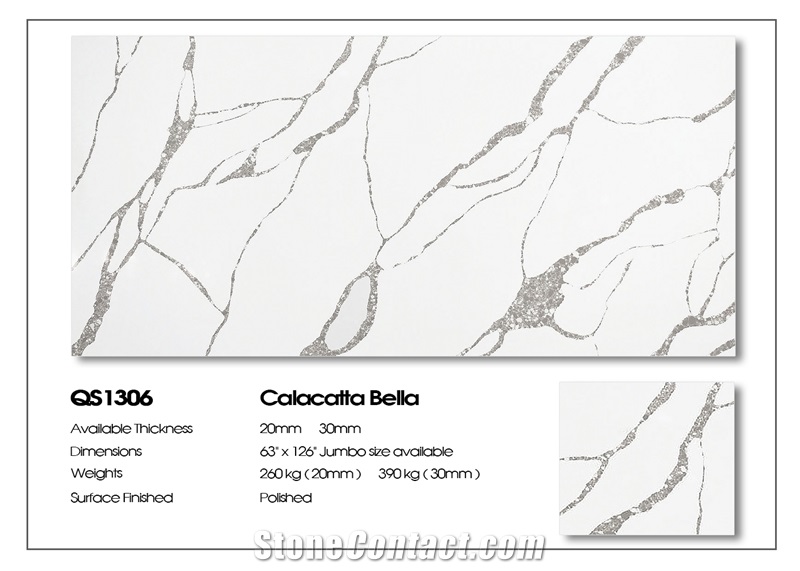 Calacatta Alessio Artificial Quartz for Countertop, Table