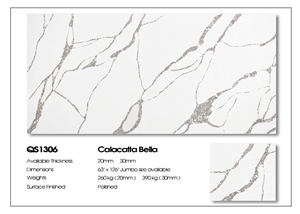 Calacatta Alessio Artificial Quartz for Countertop, Table