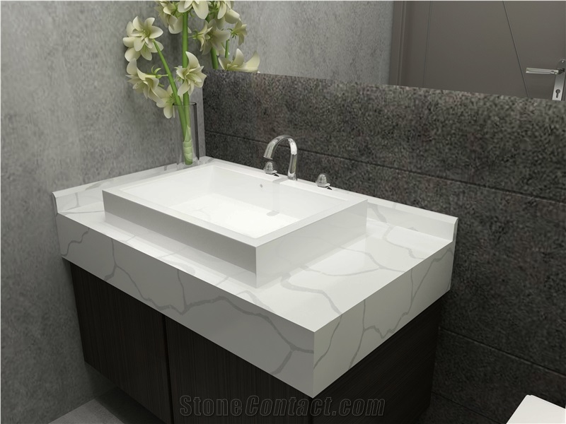 Calacatta Classique Quartz Stone Slabs, Quartz Slabs