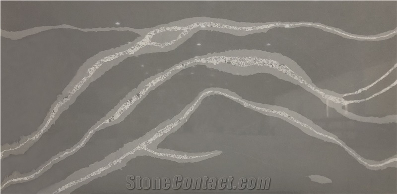 Calacatta Dark Brown Quartz Stone Slabs, Quartz Slabs