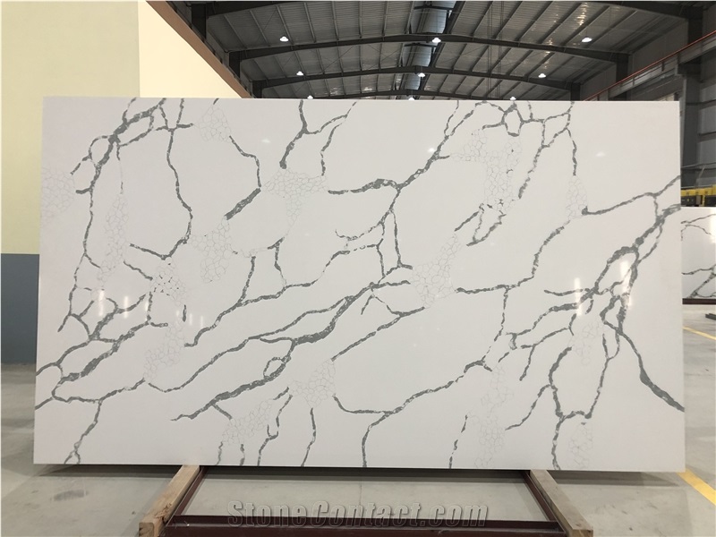 Calacatta Lighting Quartz Stone Slabs, Quartz Slabs