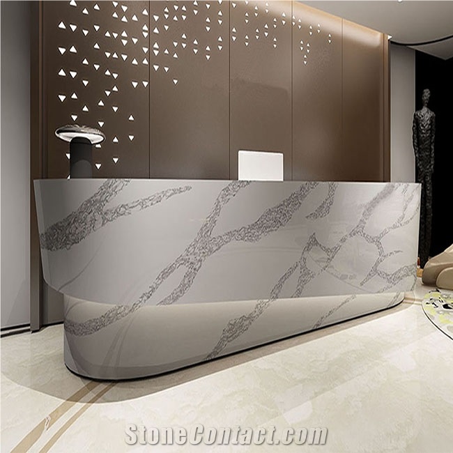 Calacatta Moderno Artificial Quartz for Countertop Table