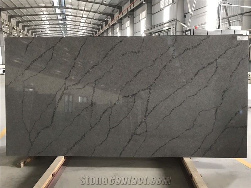 Calacatta Oro Grey Quartz Stone Slabs, Quartz Slabs