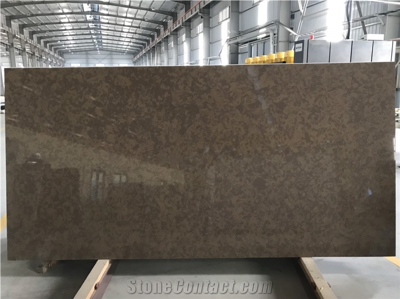 Marbella Brown Quartz Stone Slabs,Quartz Slab