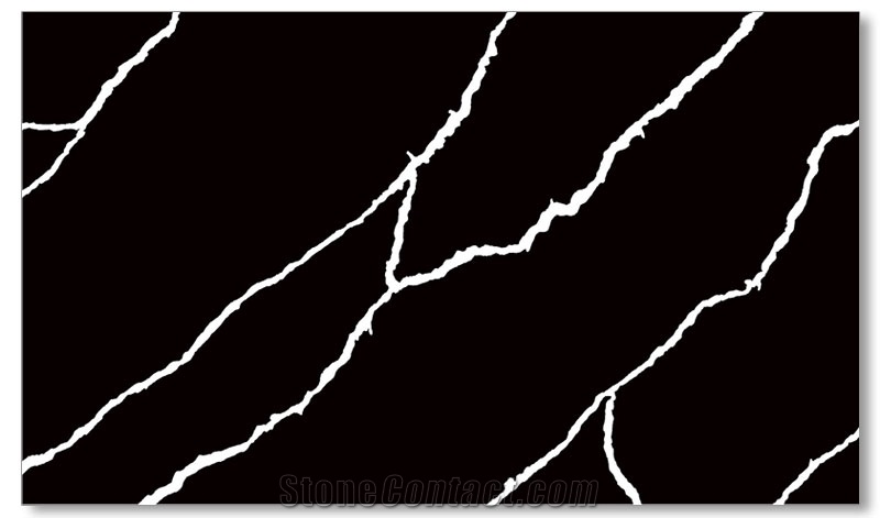 Nero Marquina Grey Quartz Stone Slabs, Quartz Slabs