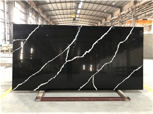Nero Marquina Grey Quartz Stone Slabs, Quartz Slabs