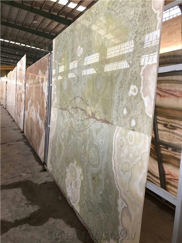 Ariyan onyx slabs, light green onyx slabs