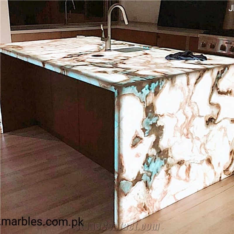 Translucent Onyx Kitchen Countertops