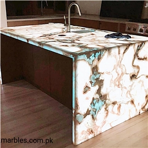 Translucent Onyx Kitchen Countertops