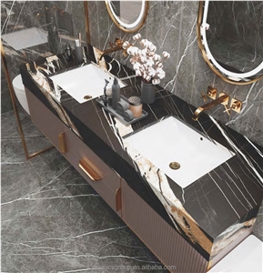 Sintered Stone Sahara Black Vanity Top Sintered Stone Sahara Black Vanity Top
