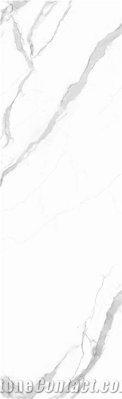 Carrara White Polished Sintered Stone 5-JH268019