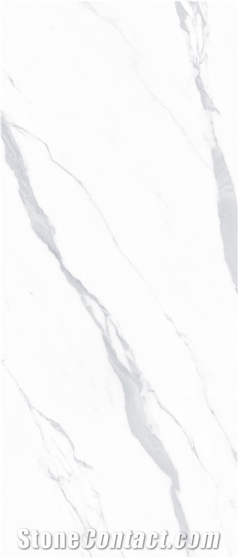 Glossy Carrara White Marble Sintered Slab 1S06QD120278-1508G