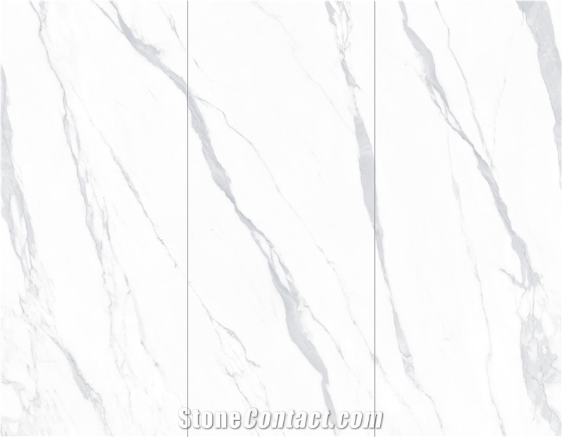 Glossy Carrara White Marble Sintered Slab 1S06QD120278-1508G