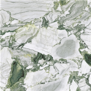 Green Jade Marble Look Sintered Slab 1S06QD120278-1512G