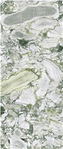 Green Jade Marble Look Sintered Slab 1S06QD120278-1512G