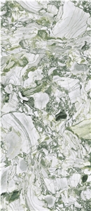 Green Jade Marble Look Sintered Slab 1S06QD120278-1512G