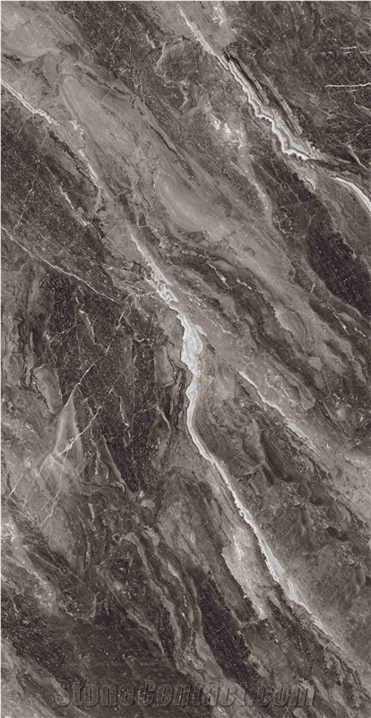 Italian Brown Elegant Marble Look Sintered Stone 5-JH241233