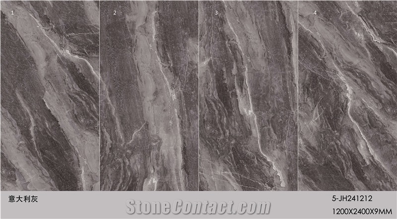 Italian Grey Marble Look Sintered Stone 5-JH241212