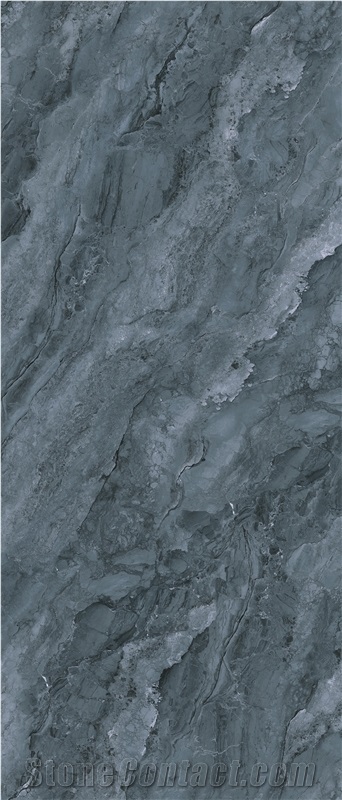 Mysterious Grey Marble Look Sintered Slab 2S06QD120278-1503G