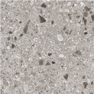 Warm Grey Terrazzo Look Sintered Slab 3-JH241238