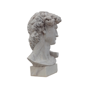 David Bust In White Marble
