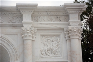 WHITE MARBLE CARVING "FONTANA DI TREVI" Fountain