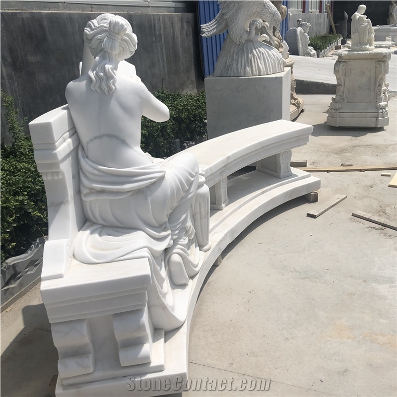 White marble statue monument stone