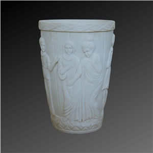 White marble umbrella jar