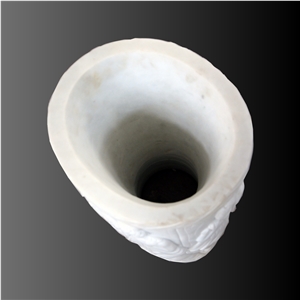 White marble umbrella jar