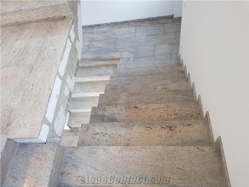 Imperial White Granite Staircase