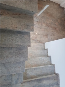 Imperial White Granite Staircase