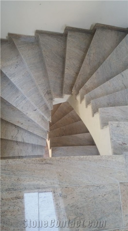 Imperial White Granite Staircase