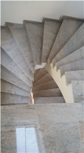 Imperial White Granite Staircase